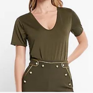 Express Silky Skimming V-Neck Tee